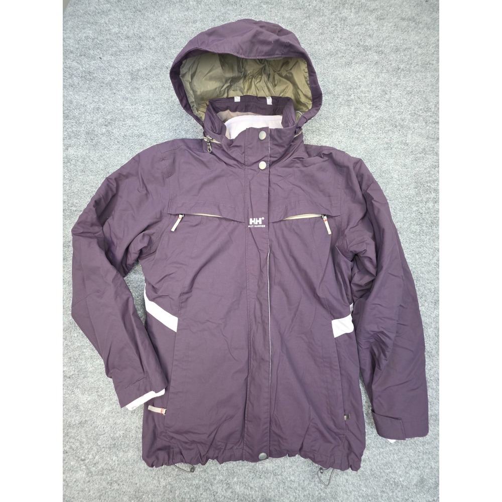 Helly Hansen Ski Jacket Women's Medium Purple Insulated Hooded Nylon *Read